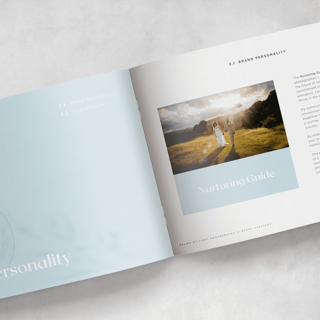 Strategy booklet created for a wedding photographer