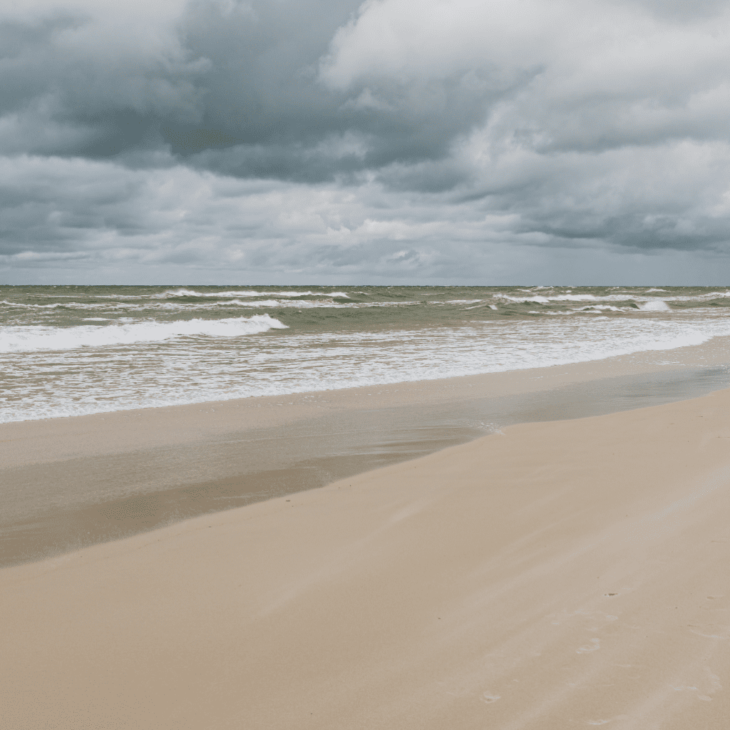 Sandy Beach, with waves crashing