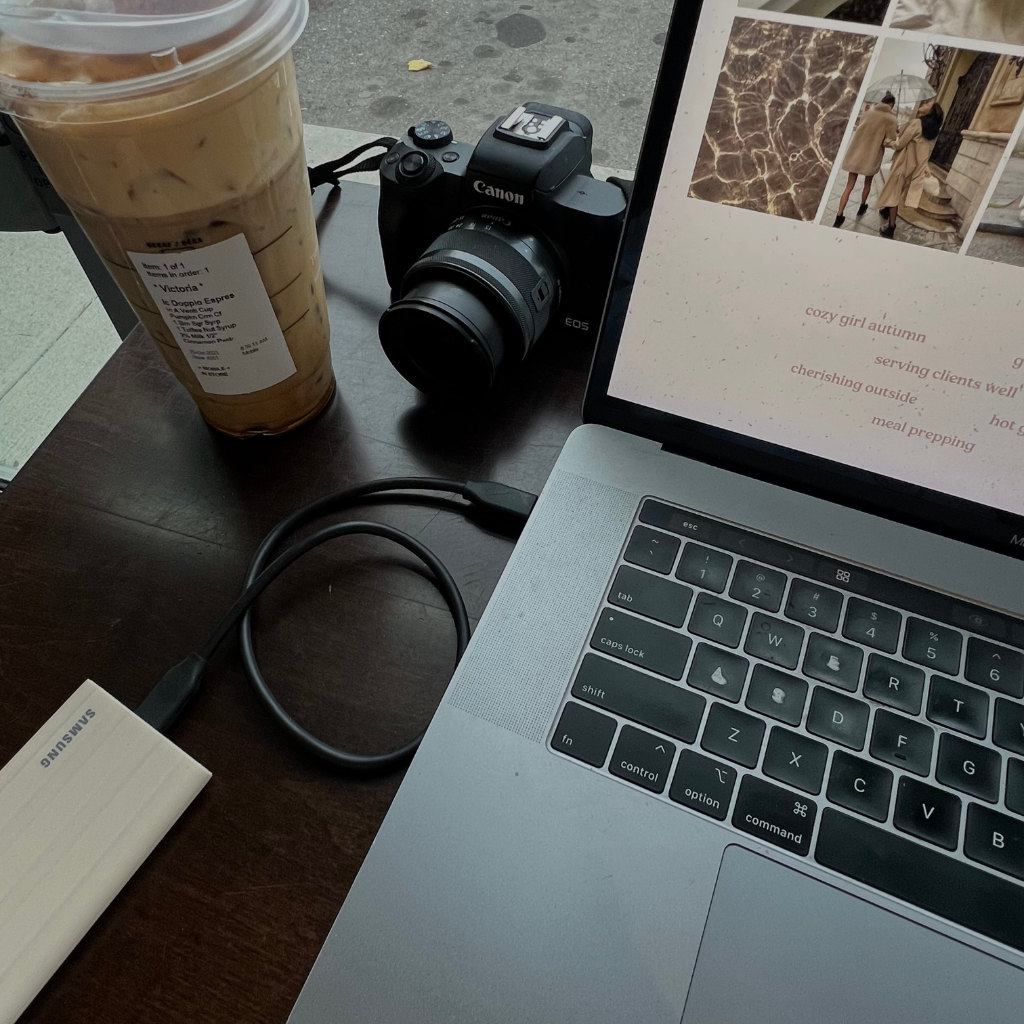 Professional creative portfolio website example on laptop from York website designer